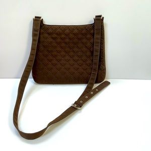 Vera Bradley Brown Quilted Crossbody